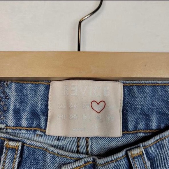 REVICE DENIM DISTRESSED HIGH WAISTED JEANS - Picture 3 of 4